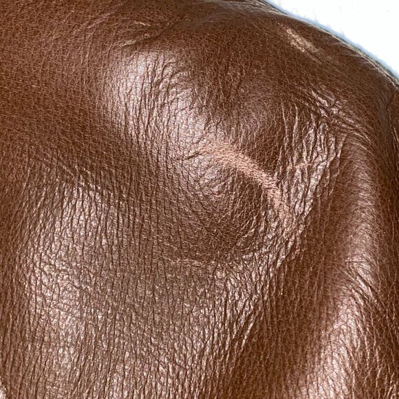 VTG TOGETHER | Leather Chocolate Brown Long Double Breasted Trench  |‎ 16 Tall - Picture 8 of 10